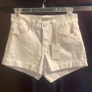 Judy Blue NWT size small cuffed white denim shorts